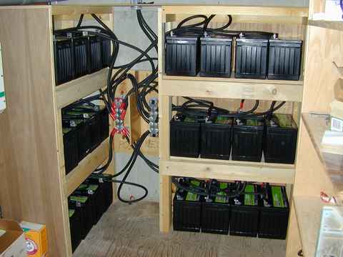 Our new agm batteries, neatly installed